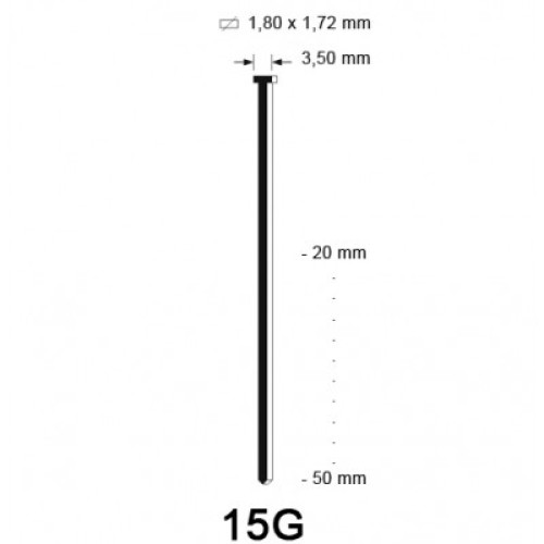 2A: HCFN brad (15G) extra hard - 30 mm