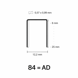 84 Niet (AD) gegalvaniseerd - diverse lengtes