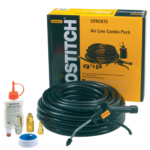 Bostitch CPACK15 air hose 15m with extras 