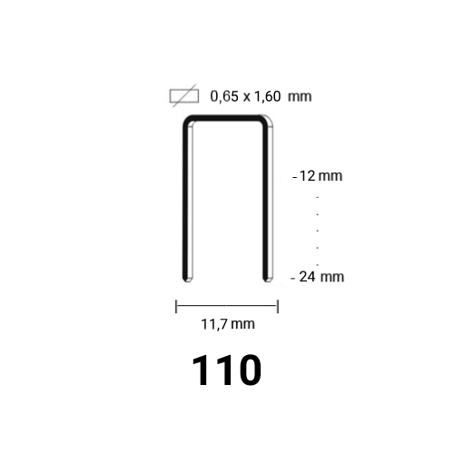 110 Staple, different lengths