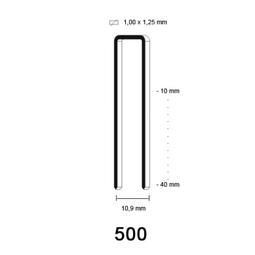 Haubold KL500 Staple, different lengths