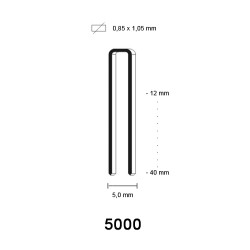 5000 Niet RVS , 15 mm