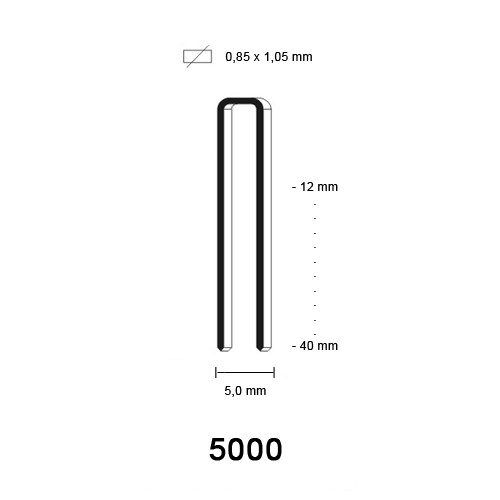 5000 Staple Extra Strong, 15 mm