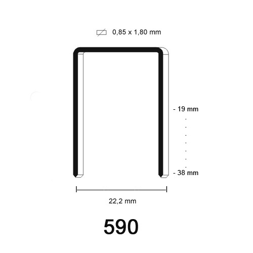 590 Kram, various lengths