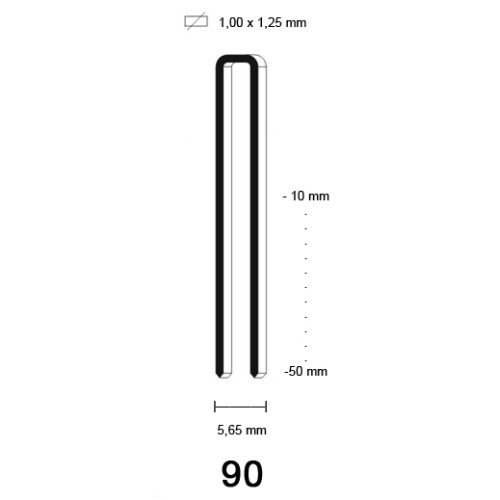 90 Staple, different lengths