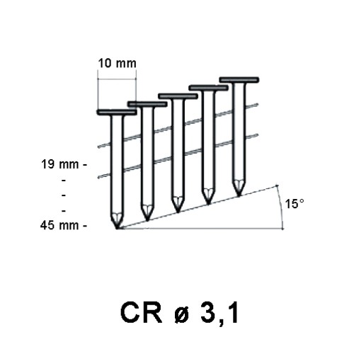 Roofing Nail ø 3,10mm, galvanized, different lengths