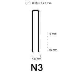 N3 Niet, diverse afmetingen