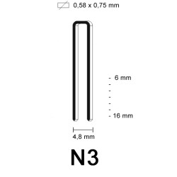 N3 Niet, diverse afmetingen