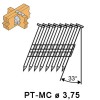 Metal Connector Nail 3,75x38mm Galv spiral, 1.000 pcs