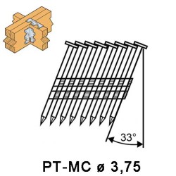 BAT-anker nagel 3,75x38mm Galv spiral, 1.000 st