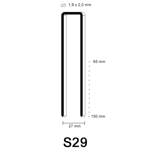 S29 Staple, galvanized, different lengths