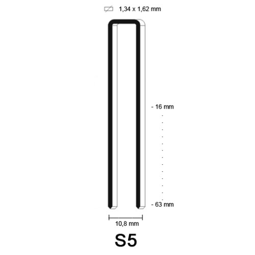 S5 Spreidkram, diverse lengtes