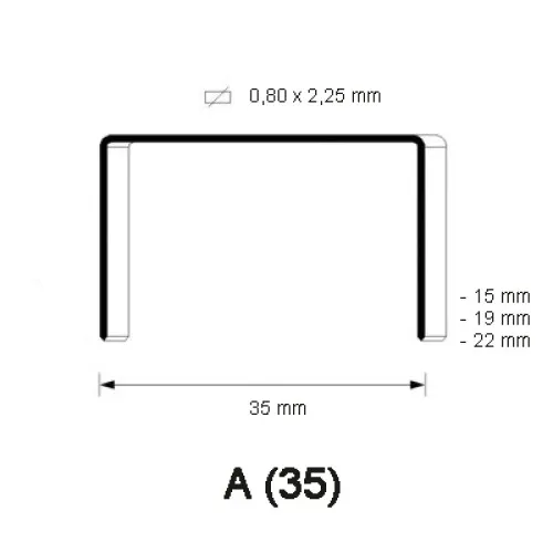 A - Staple, different lengths A - Staple, different lengths