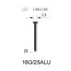 16G Brad, 25 mm aluminium voor Fermacell