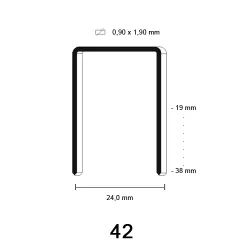 42 Kram (UWE), gegalvaniseerd, diverse lengtes