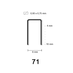 71 (V) Niet, RVS diverse lengtes