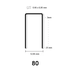 80 Niet 20 mm, RVS, 5.000 st 80 Niet 20 mm, RVS, 5.000 st