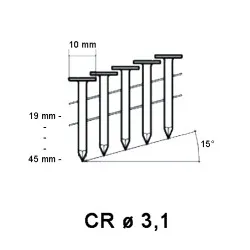 Roofing Nail ø 3,10mm, galvanized, different lengths Roofing Nail ø 3,10mm, galvanized, different lengths