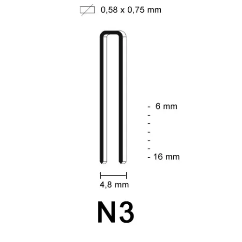 N3 Staple, galvanized, different lengths N3 Staple, galvanized, different lengths
