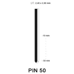 Pin 50 aluminium - 38 mm