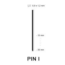 Pin I (18G), diverse afmetingen Pin I (18G), diverse afmetingen
