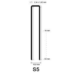 S5 Divergent Point Staple, different lengths S5 Divergent Point Staple, different lengths
