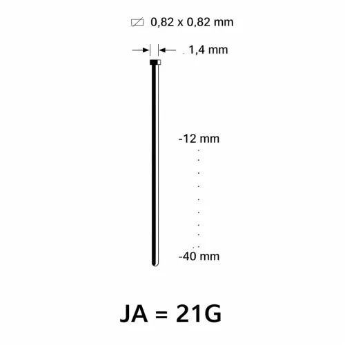 JA Microbrad (21G) gegalvaniseerd - diverse lengtes