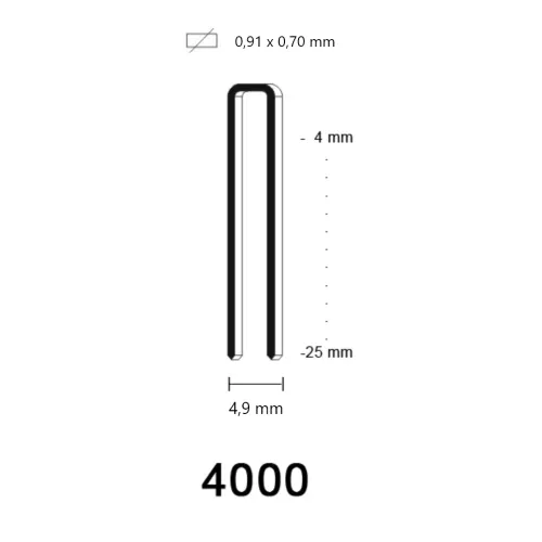 4000 Staple, galvanized, different lengths 4000 Staple, galvanized, different lengths